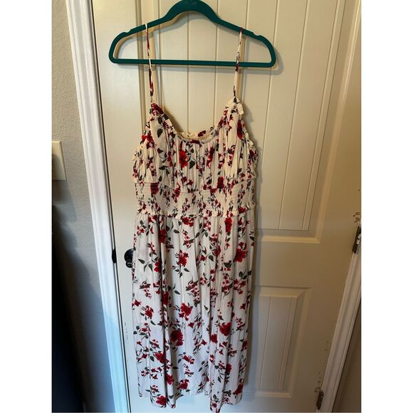 NWT Old Navy Roses Sleeveless Fit Flare Smocked Midi Cami Dress Size XXL 763362 - Picture 4 of 12